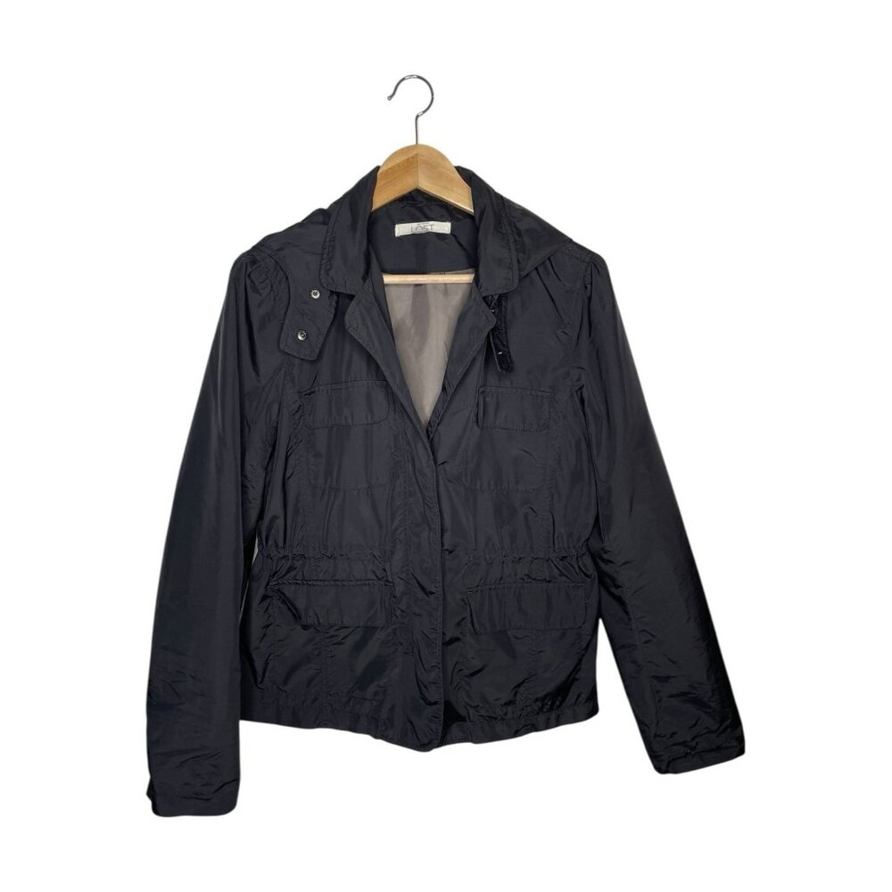 Loft Utility Jacket Removable Hood Lined Size M